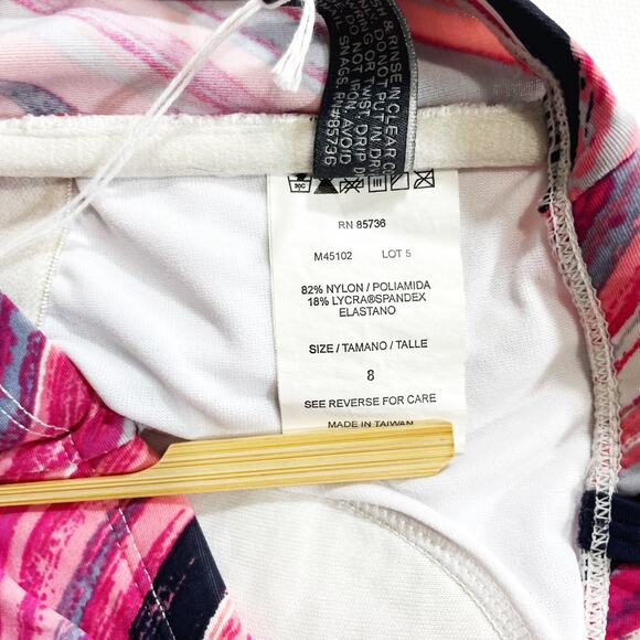 Liz Claiborne Strapless Swim Top Size 8 Multi Colored - Picture 5 of 8